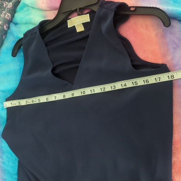 Michael Michael Kors Layered Look Tank Navy Blue twofer - Picture 9 of 10